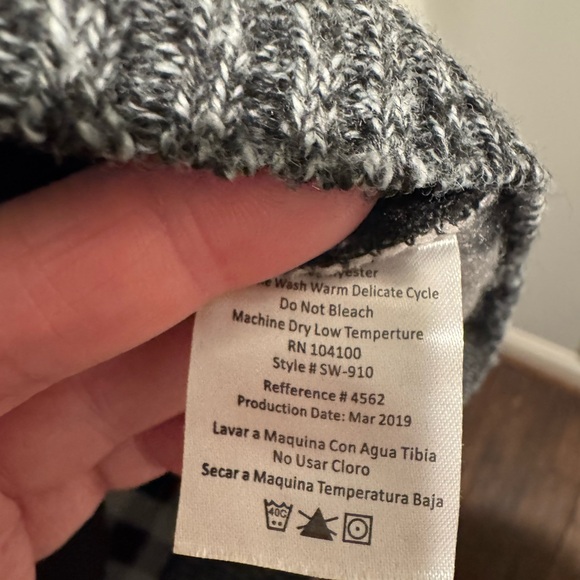 Mens Gioberti Gray Full Zip Quilted Sweater Jacket Size L - Picture 8 of 14